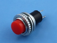 Кнопка DS-314 (D-213/D304), без фикс., норм.разомкн., гайка сверху, красный, лат.