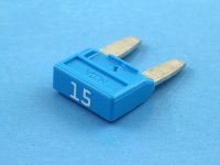 Предохранитель флажковый 10.9мм, 15А, синий, не прозр., Minival, MTA F150MINIVAL