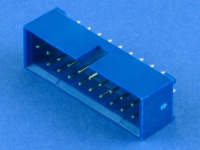Вилка на плату USB 3.0, шаг 2.00 х 2.00мм, 19P, прямая, THT, синяя, 0.5А, 250В, HSM C8387-19SLSBLHR