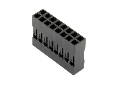 Колодка пластиковая BLD-2x08, шаг 2.54 х 2.54мм, черная, 3А, 250В, HSM H4000-16PDNB00R