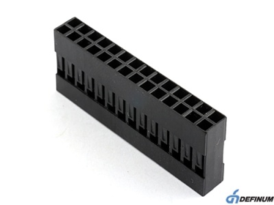 Колодка пластиковая BLD-2x14, шаг 2.54 х 2.54мм, черная, 3А, 250В, HSM H4000-28PDNB00R
