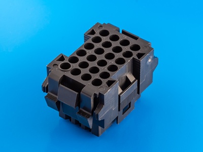 Колодка пластиковая T3P-6х4F, шаг 5.00 х 5.00мм, черный, Metrimate, Tyco 207304-1