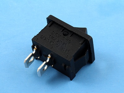Выключатель SWR-41B черный, 6A, 12VDC, 19х13мм, 2 конт., KLS7-013A10111BB