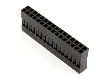 Колодка пластиковая BLD-2x16, шаг 2.54 х 2.54мм, черная, 3А, 250В, HSM H4000-32PDNB00R