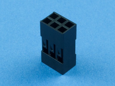 Колодка пластиковая BLD-2x03, шаг 2.54 х 2.54мм, черная, LHE A2541-H03X2