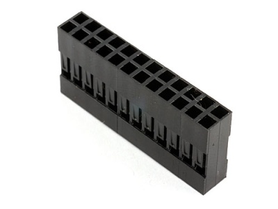 Колодка пластиковая BLD-2x12, шаг 2.54 х 2.54мм, черная, 3А, 250В, HSM H4000-24PDNB00R