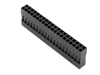 Колодка пластиковая BLD-2x20, шаг 2.54 х 2.54мм, черная, 3А, 250В, HSM H4000-40PDNB00