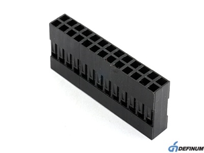 Колодка пластиковая BLD-2x13, шаг 2.54 х 2.54мм, черная, 3А, 250В, HSM H4000-26PDNB00R
