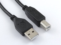 Кабель USB 2.0 Pro, AM/BM, 1.8м, экран, черный, пакет, 26/28AWG, Gembird/Cablexpert CCP-USB2-AMBM-6
