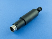 Разъем Mini DIN, MDN-6M, PS/2, под пайку, на кабель, разборный, черный