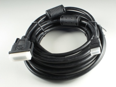 Кабель HDMI - DVI-D (25M), 7.0м, фильтры, чёрный, Rexant 17-6307